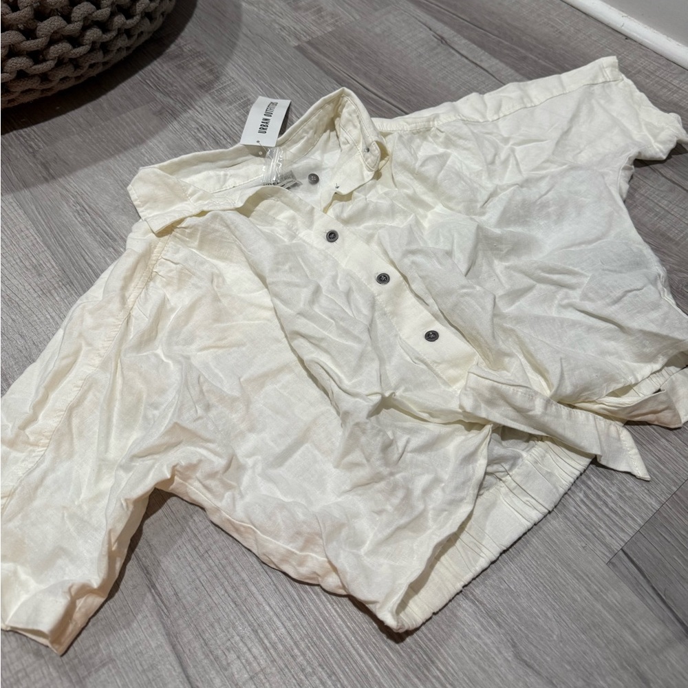 Urban Outfitters Cream Button Down Shirt